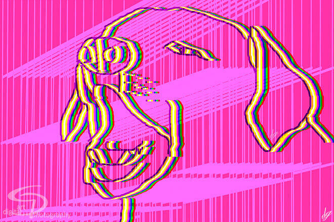 Digital Art: The pink dog