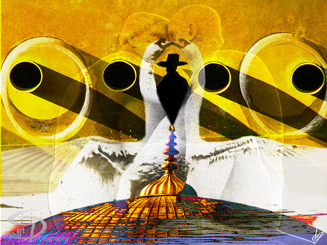 Digital Art: A mosaic of different cultures from around the world.