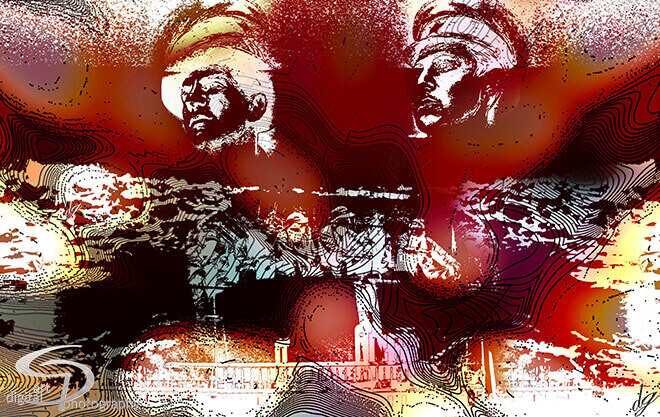 Digital Art: An allegory of communism in Prague (Czech Republic).
