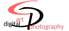 Logo of the website: The initials G and D and the name -digital art and photography.