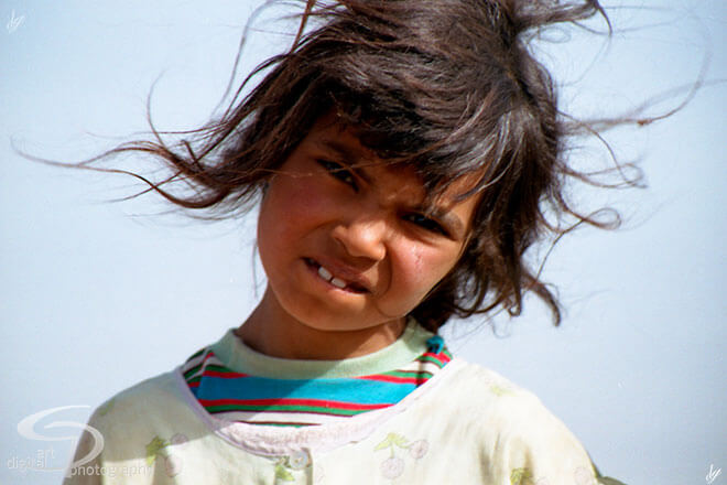 Little girl in Morocco. The title of the picture is called - What