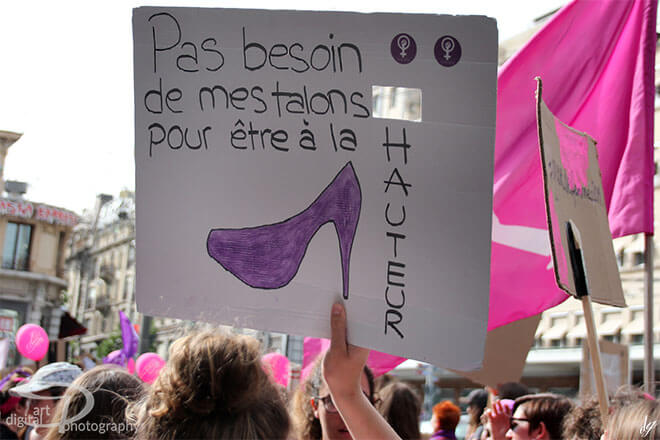 Politics: Women power at the Women's Strike in Lausanne, Switzerland